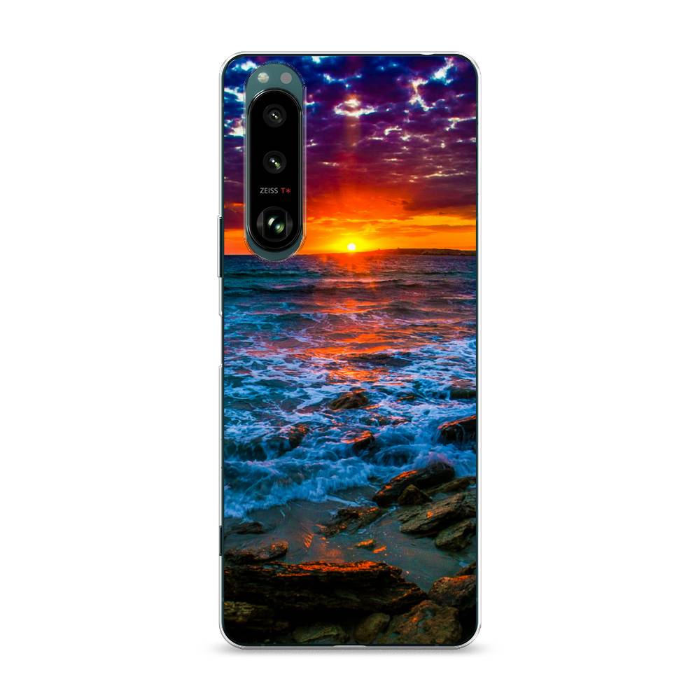 

Чехол на Sony Xperia 1 III "Закат 1", Оранжевый;синий, 54850-2