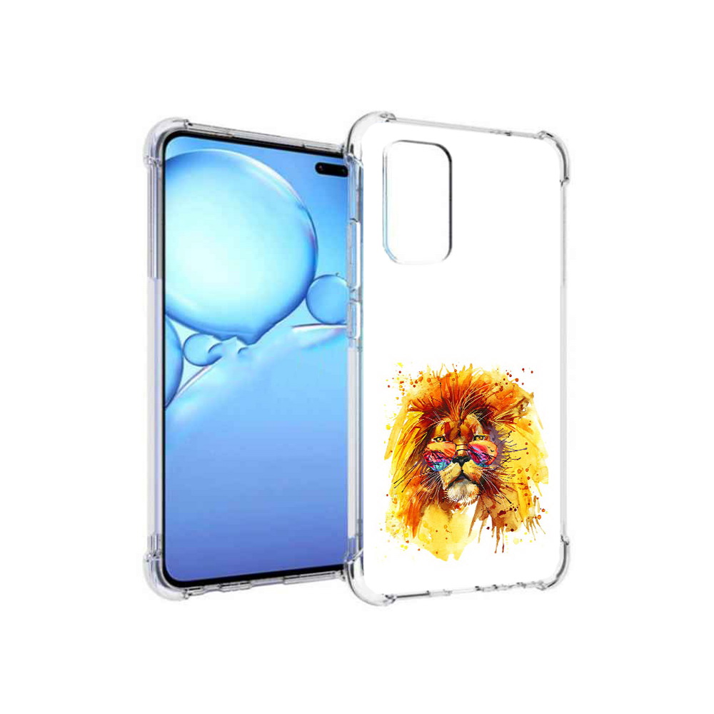 

Чехол MyPads Tocco для Vivo V19 лев в очках (PT147328.392.436), Прозрачный, Tocco