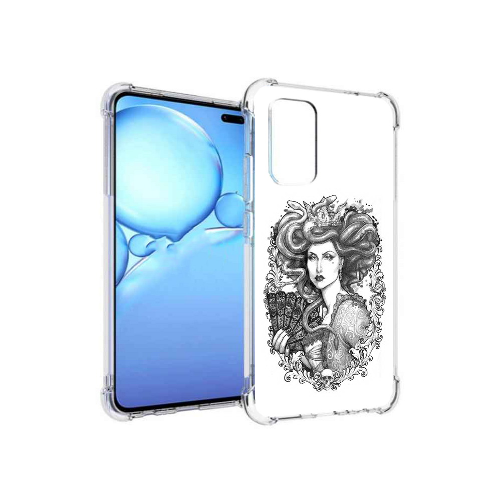

Чехол MyPads Tocco для Vivo V19 медуза черно белый (PT147328.392.472), Прозрачный, Tocco