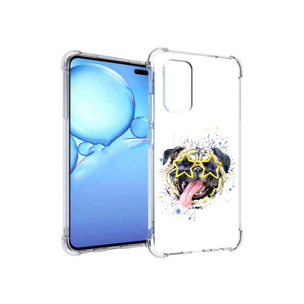 

Чехол MyPads Tocco для Vivo V19 мопс боксер (PT147328.392.482), Прозрачный, Tocco