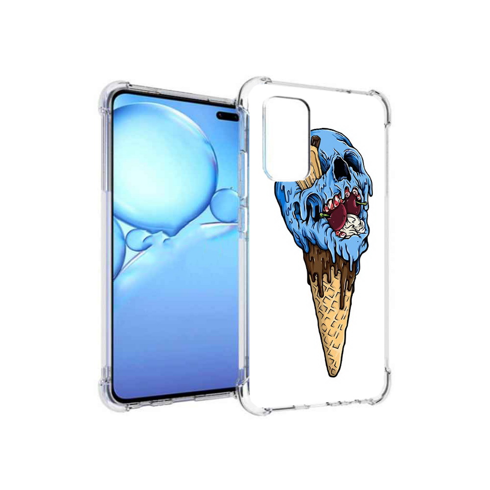

Чехол MyPads Tocco для Vivo V19 мороженное череп (PT147328.392.484), Прозрачный, Tocco