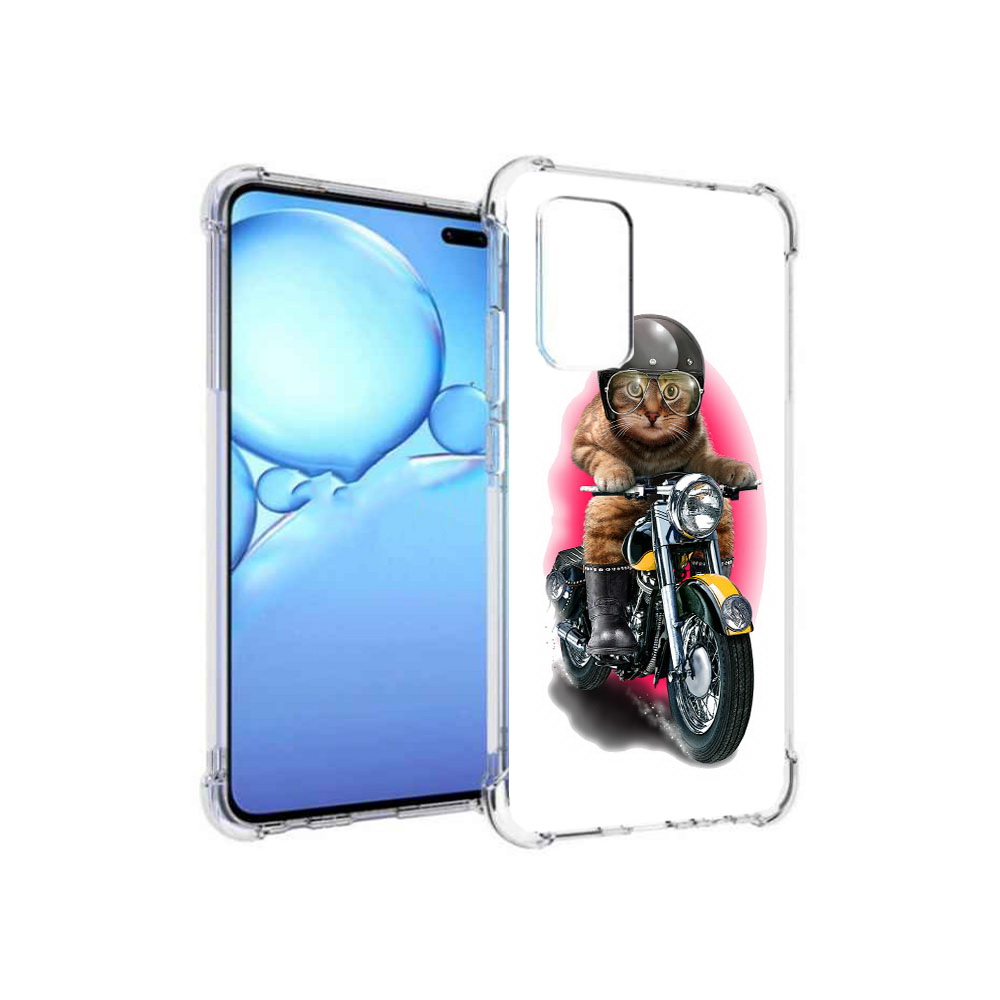 

Чехол MyPads Tocco для Vivo V19 мото-кот (PT147328.392.485), Прозрачный, Tocco