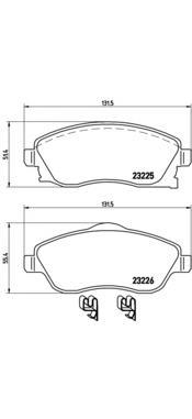 

Тормозные колодки brembo передние p59036