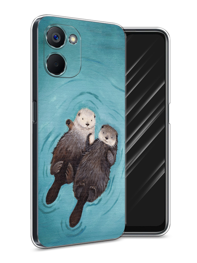 

Чехол Awog на Realme V20 "Парочка бобров", Голубой, 2512950-10