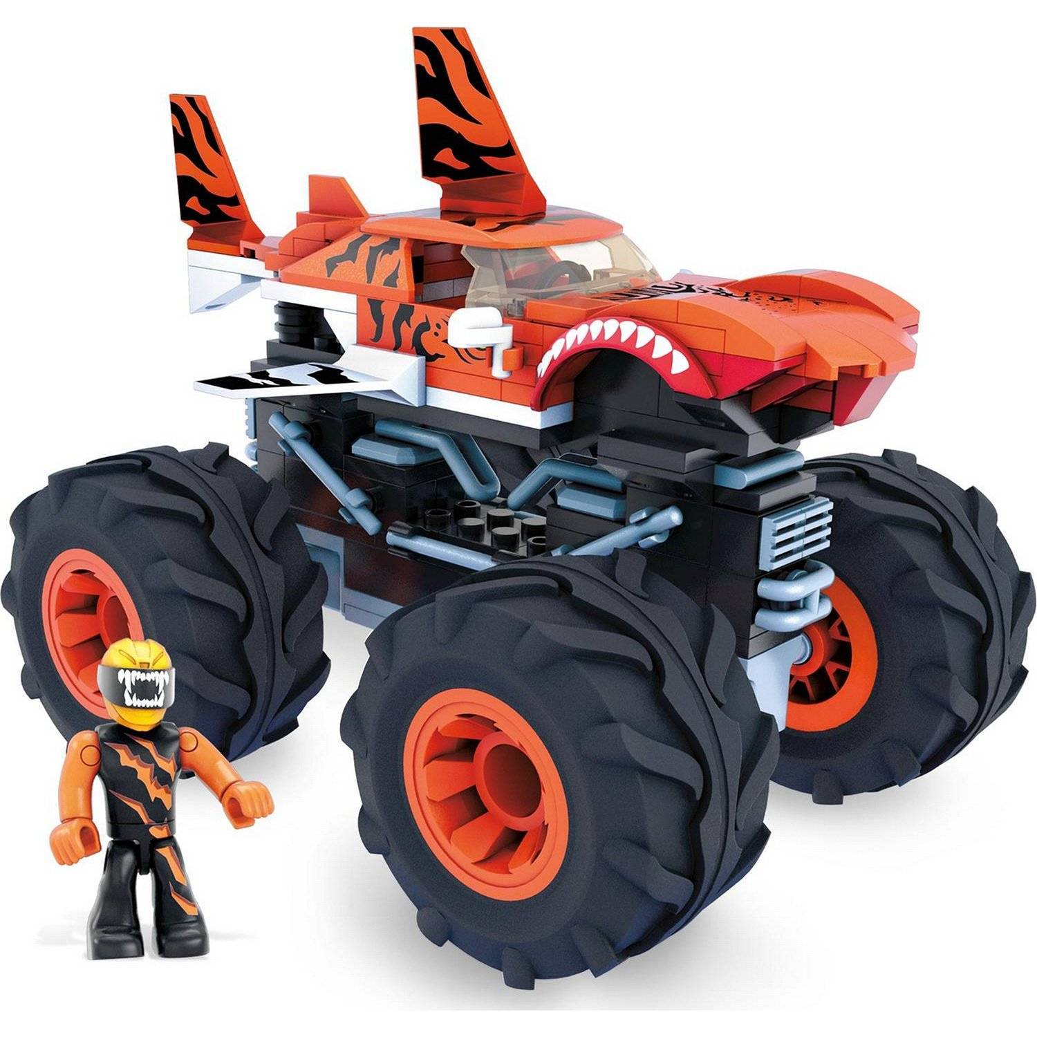 Конструктор Hot Wheels Монстр-трак Mega Construx Тайгер Шарк GVM14/GVM26