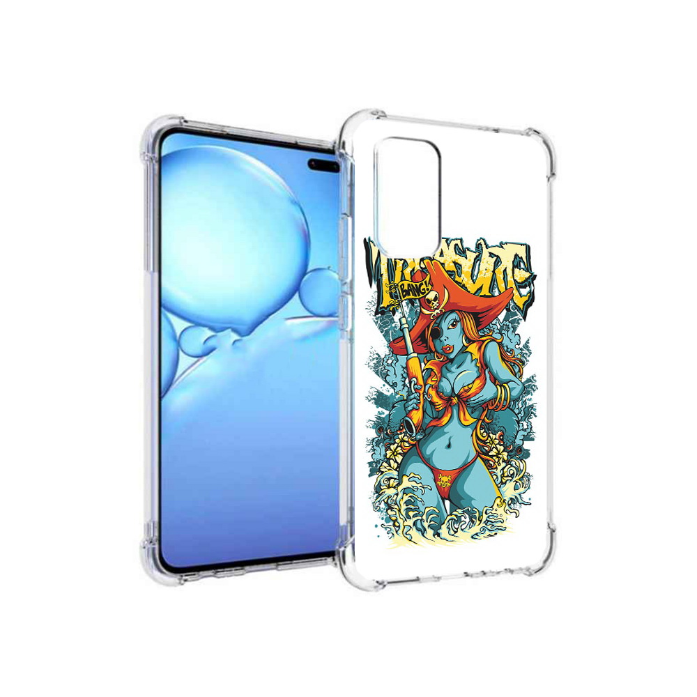 Чехол MyPads Tocco для Vivo V19 нарисованная синяя девушка комикс (PT147328.392.504)