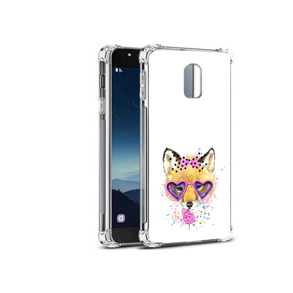 

Чехол MyPads Tocco для Samsung Galaxy C8 лисенок с бантиком (PT96288.518.441), Прозрачный, Tocco