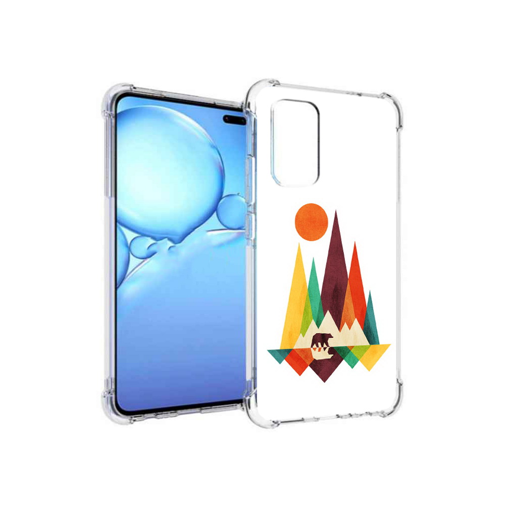 

Чехол MyPads Tocco для Vivo V19 нарисованные горы с медведем (PT147328.392.506), Прозрачный, Tocco