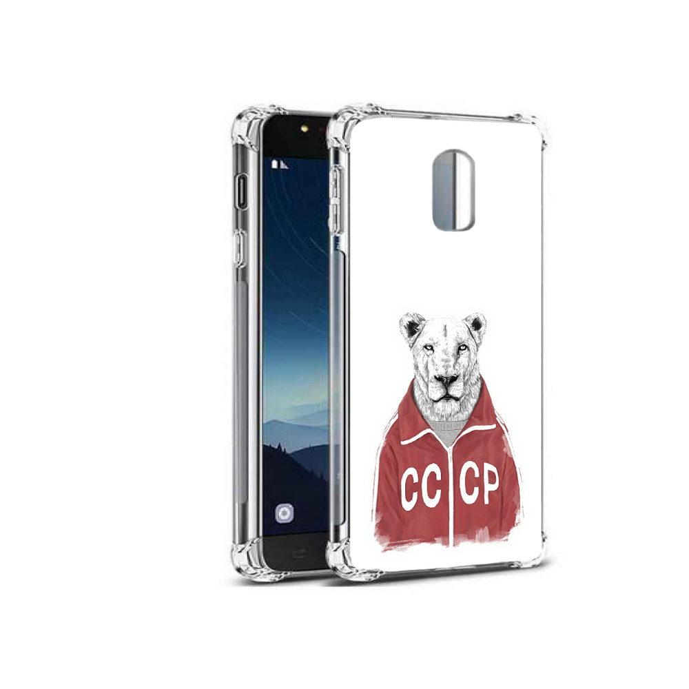 

Чехол MyPads Tocco для Samsung Galaxy C8 львица ссср (PT96288.518.450), Прозрачный, Tocco