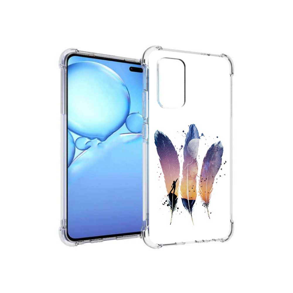 

Чехол MyPads Tocco для Vivo V19 небесные перья (PT147328.392.519), Прозрачный, Tocco