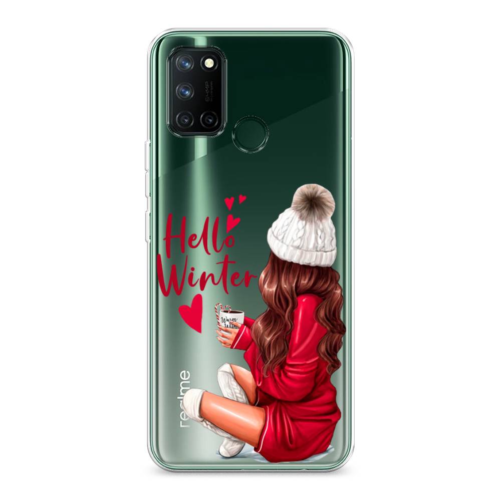

Чехол на Realme 7i "Hello winter", Красный;белый;коричневый, 253950-5