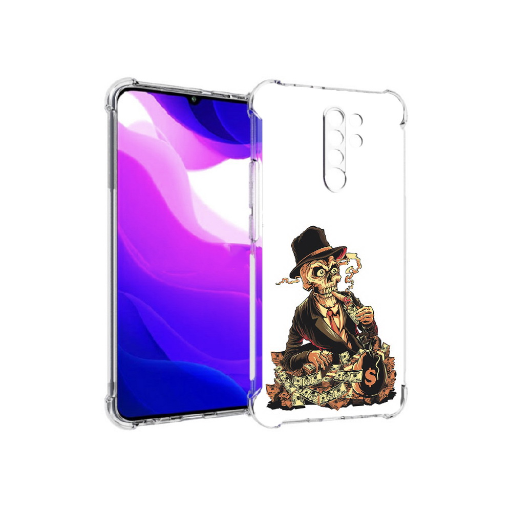 

Чехол MyPads Tocco для Xiaomi Redmi 9 нарисованный череп с сигаретой (PT150826.259.515), Прозрачный, Tocco