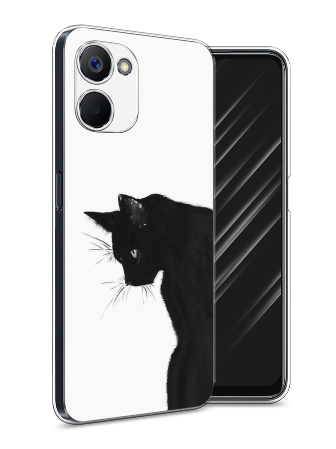 

Чехол Awog на Realme V20 "Black cat", Черный;белый, 2512950-1