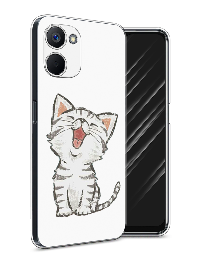 

Чехол Awog на Realme V20 "Котенок рисованный", Серый;белый, 2512950-1