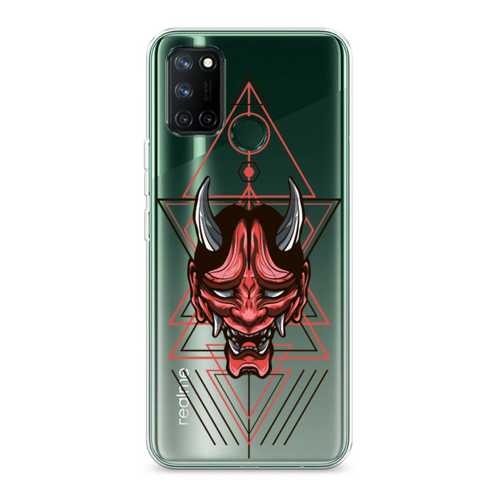 

Чехол на Realme 7i "Hanya Oni mask", Серый;красный;черный, 253950-4