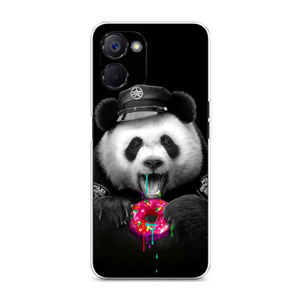 

Чехол Awog на Realme V20 "Панда police", Черный;белый;розовый, 2512950-2