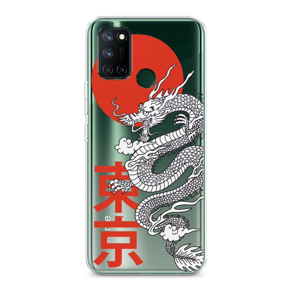 

Чехол на Realme 7i "Китайский дракон", Черный;красный;белый, 253950-1