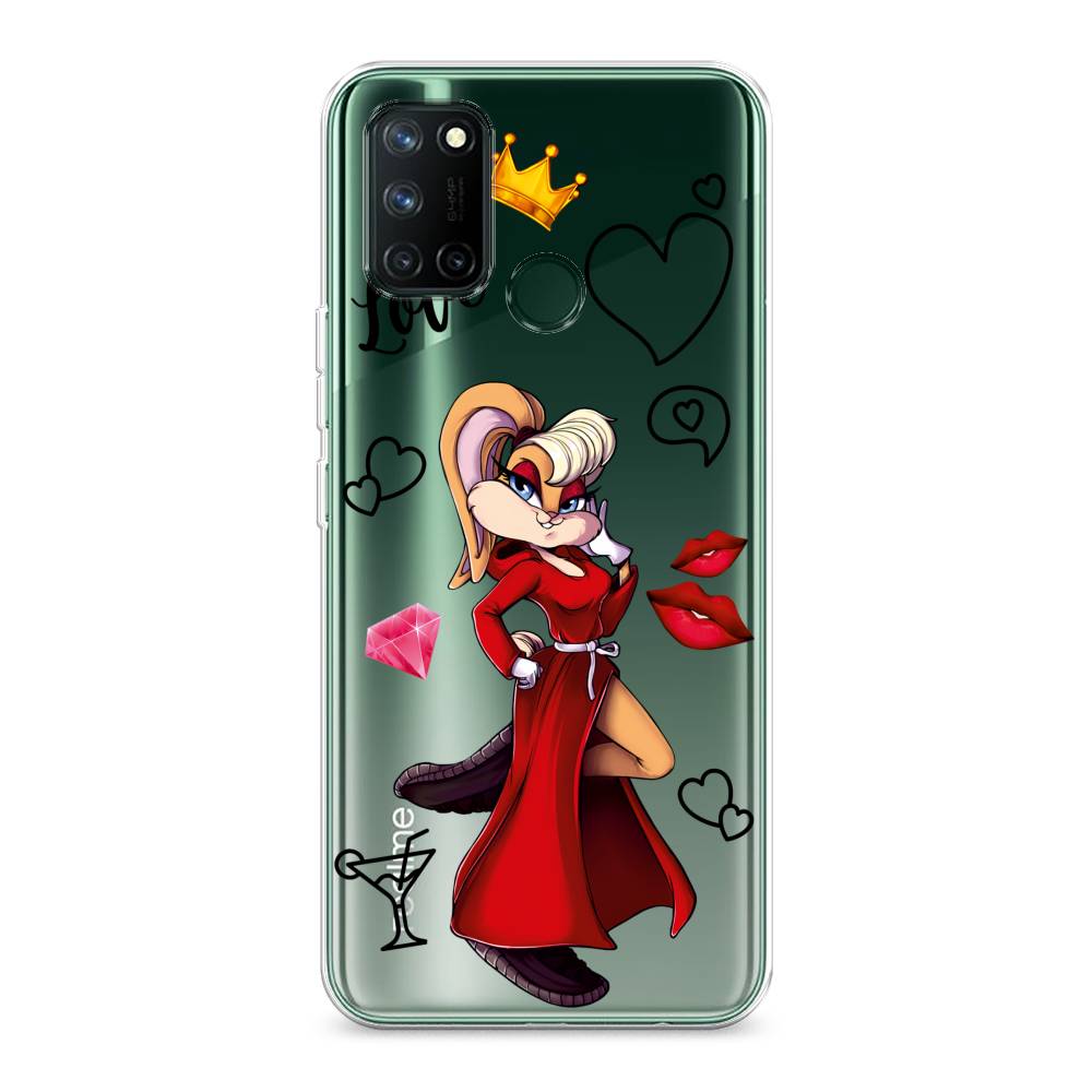 

Чехол на Realme 7i "Rich Lola Bunny", Красный;бежевый;оранжевый, 253950-6