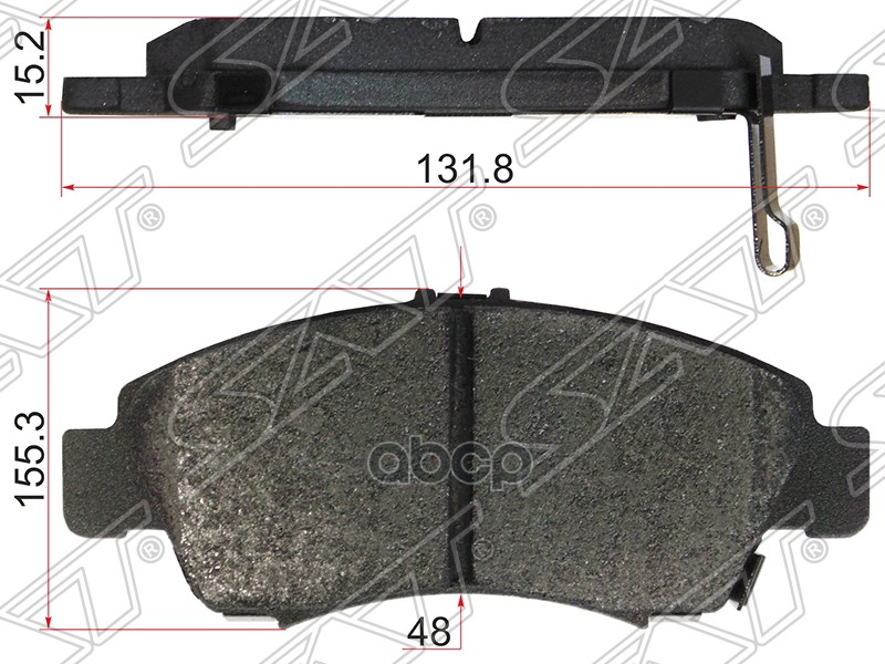 Колодки Тормозные Перед Honda Civic Ek/Ej/Es1 95-05/Fit Gd3/4 4wd 01-07 Sat арт. ST45022S0