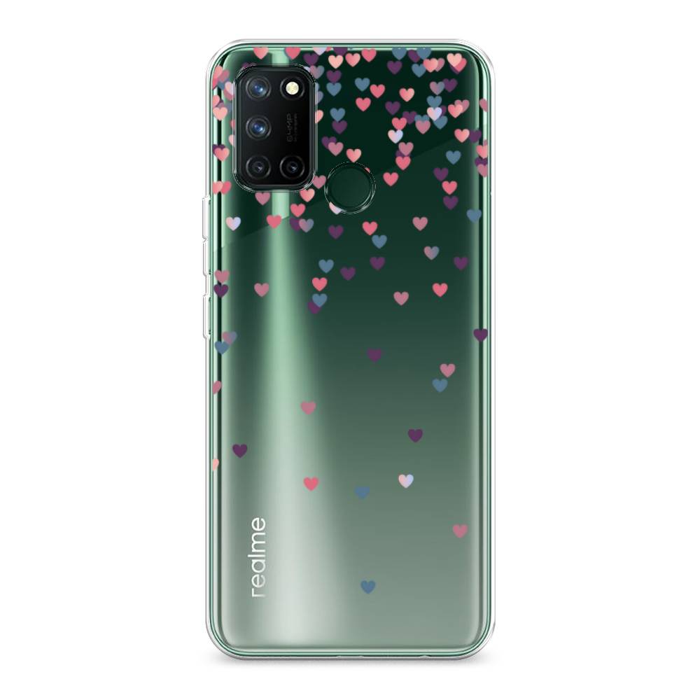 

Чехол на Realme 7i "Посыпка сердечки", Розовый;фиолетовый, 253950-3