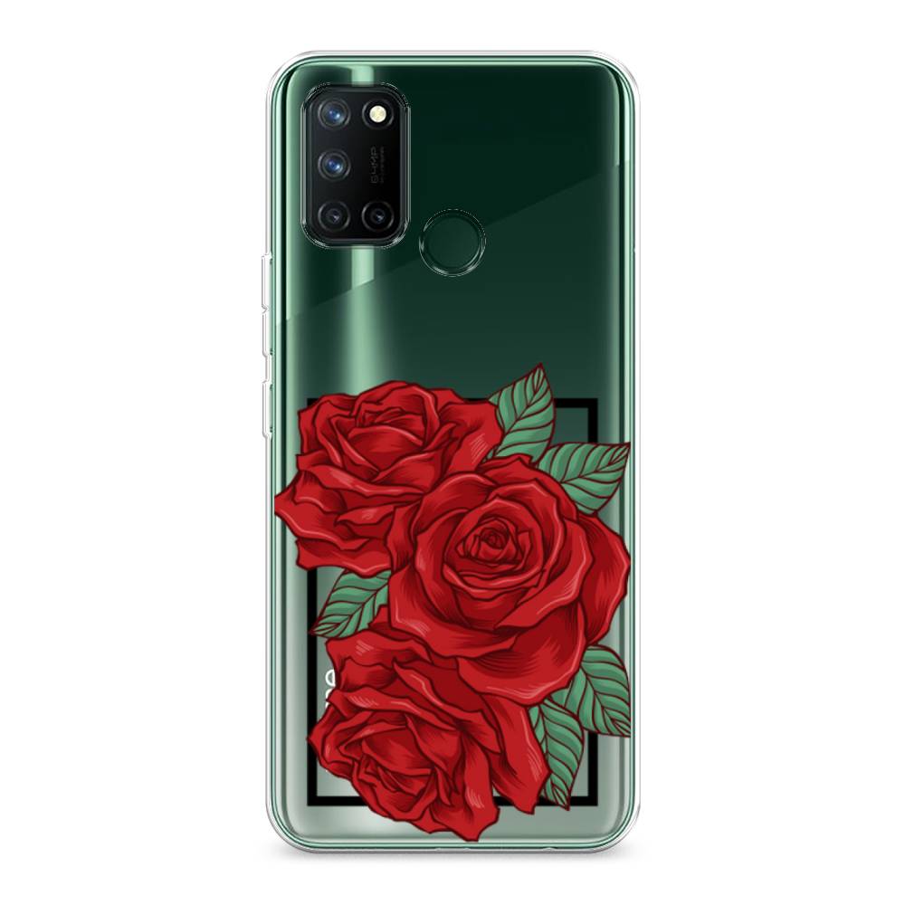 

Чехол на Realme 7i "Три алые розы", Красный, 253950-2