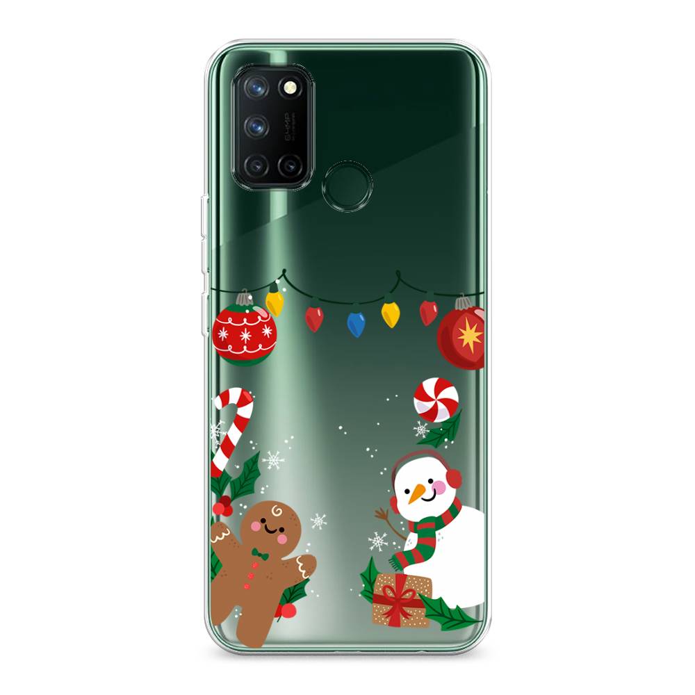 

Чехол на Realme 7i "Новогоднее настроение", Коричневый;красный;зеленый, 253950-5