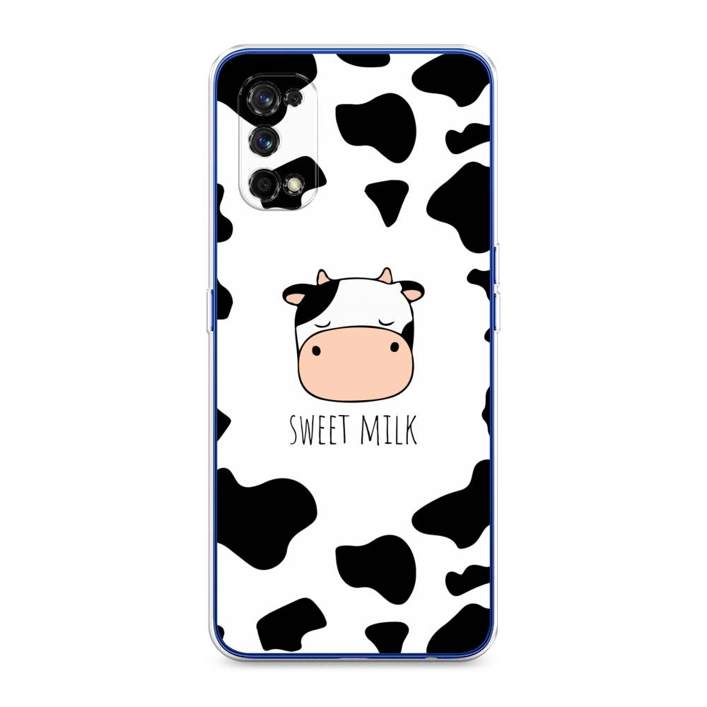

Чехол на Realme 7 Pro "Sweet milk", Розовый;белый;черный, 254050-1