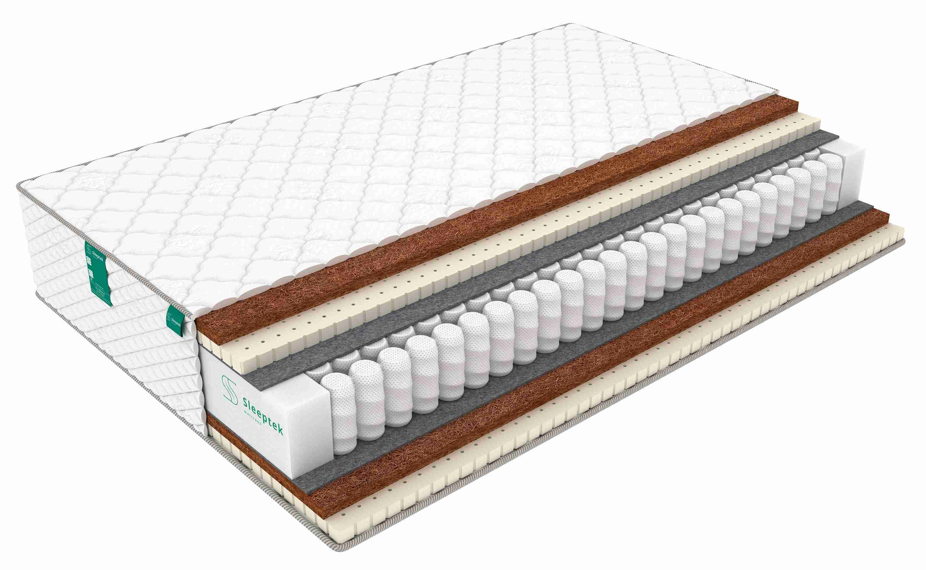 

Матрас пружинный Sleeptek Premier LatexCocos Mix/brdmtr470063 145х190, Белый, Premier LatexCocos Mix