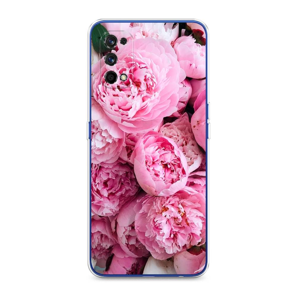 

Чехол на Realme 7 Pro "Розовые пионы", Бежевый;розовый, 254050-2