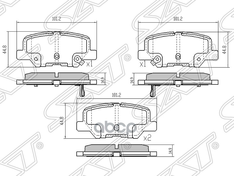 

Колодки Тормозные Зад Mitsubishi Outlander Iii 12- Sat арт. ST4605A802