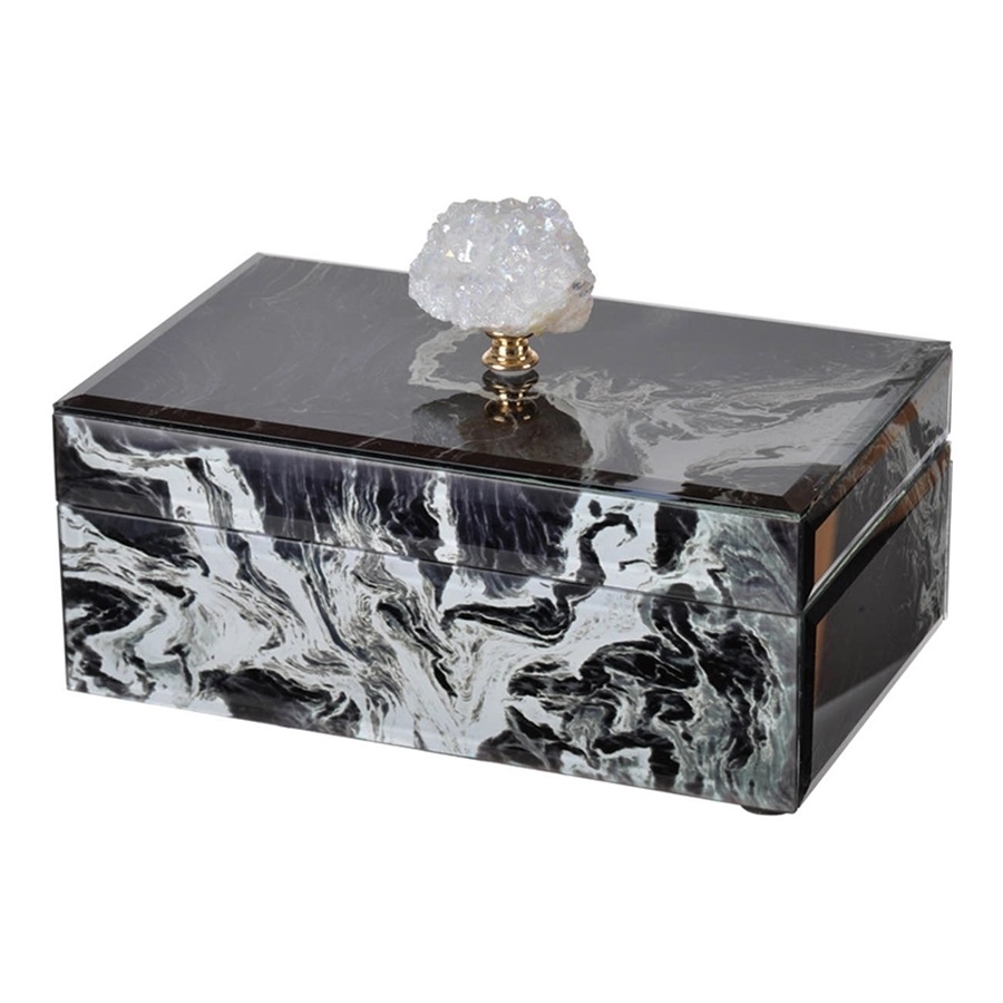 

Шкатулка для украшений Glasar 21 x 13 x 13 см черная, Черный