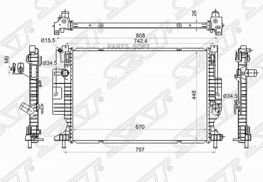 

Радиатор Ford Focus 10-19 / Kuga 13-19 / C-Max 10-19 Sat FD0011-1
