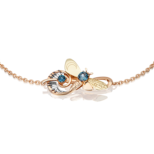 

Браслет из золота р.  PLATINA jewelry 05-0707-00-201-1140, топаз, 05-0707-00-201-1140