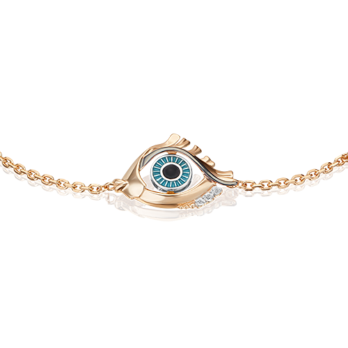 

Браслет из белого/красного золота р. PLATINA jewelry 05-0708-00-201-1111, топаз/эмаль, 05-0708-00-201-1111