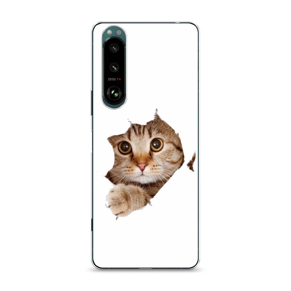 

Чехол на Sony Xperia 1 III "Кот и бумага", Белый;коричневый, 54850-1