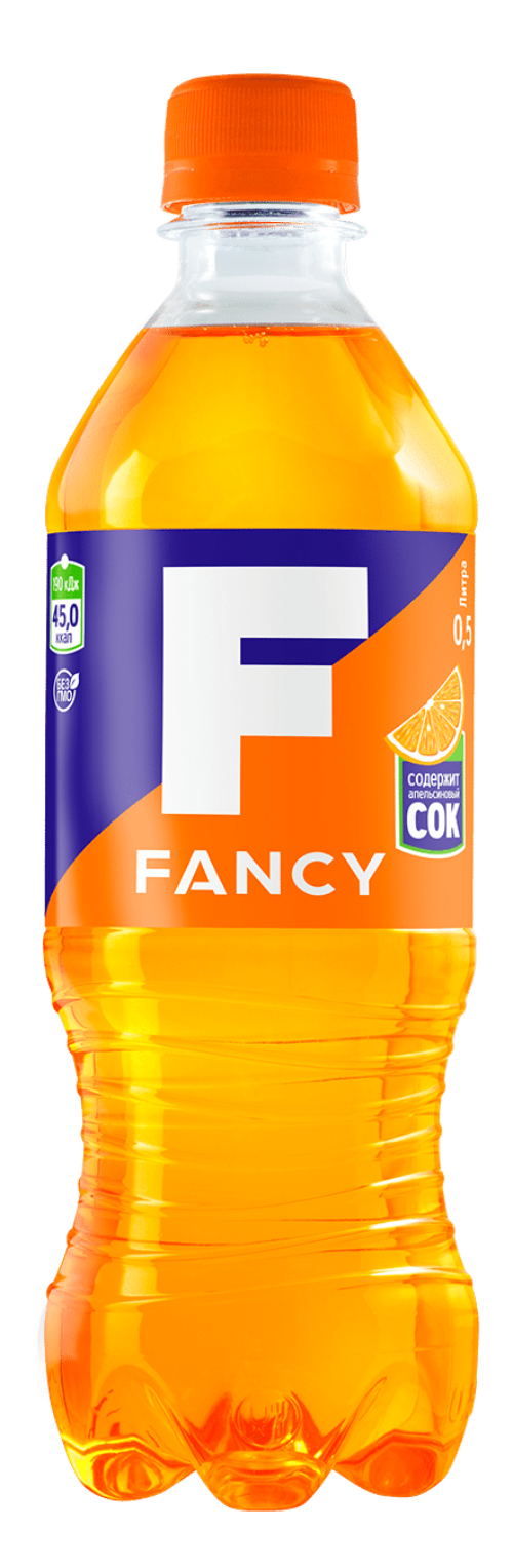 Газированный напиток Fancy с апельсином сильногазированный 0,5 л