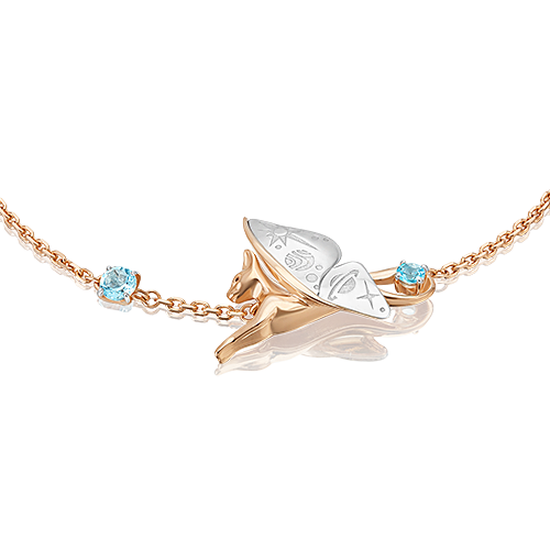 Браслет из белогокрасного золота р17 PLATINA jewelry 05-0711-00-201-1111 топаз 53216₽