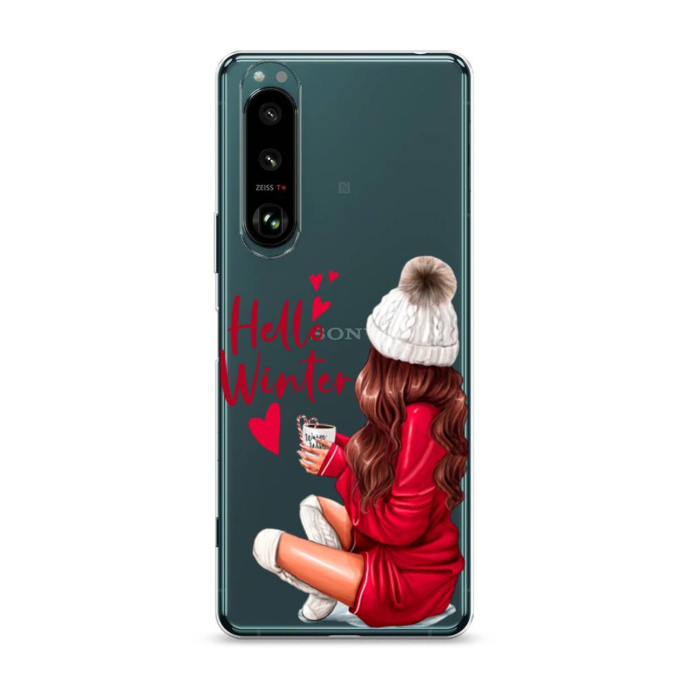 

Чехол на Sony Xperia 1 III "Hello winter", Красный;белый;коричневый, 54850-5