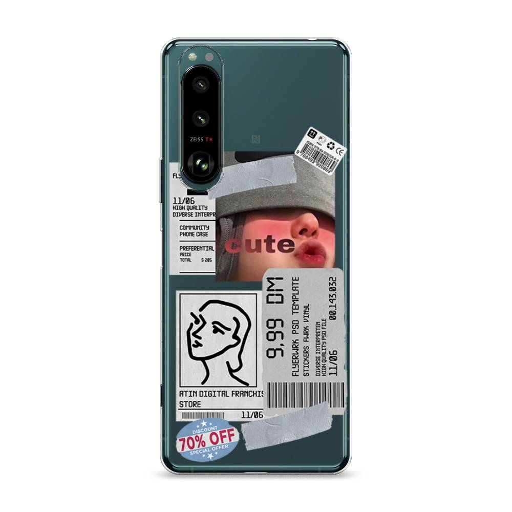 

Чехол на Sony Xperia 1 III "Cute girl collage", Розовый;серый;голубой, 54850-6
