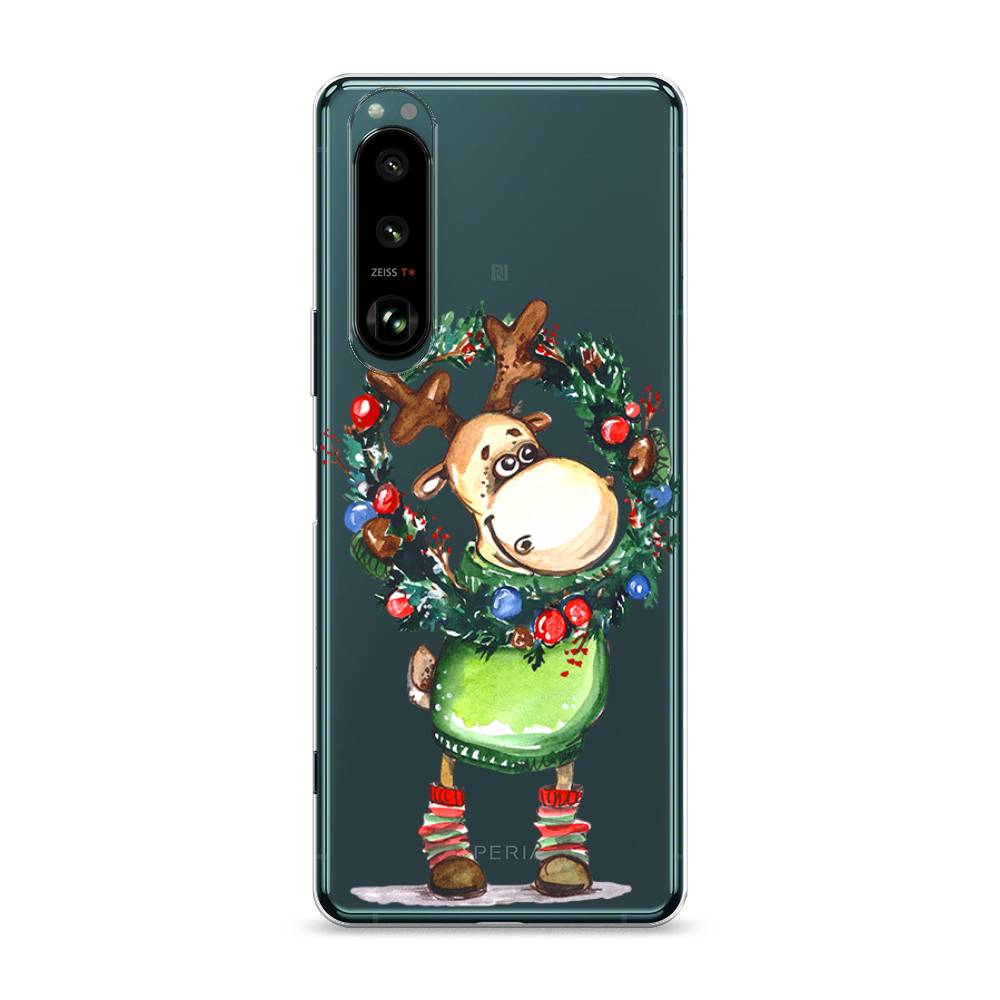 

Чехол на Sony Xperia 1 III "Олень с новогодним венком", 54850-4