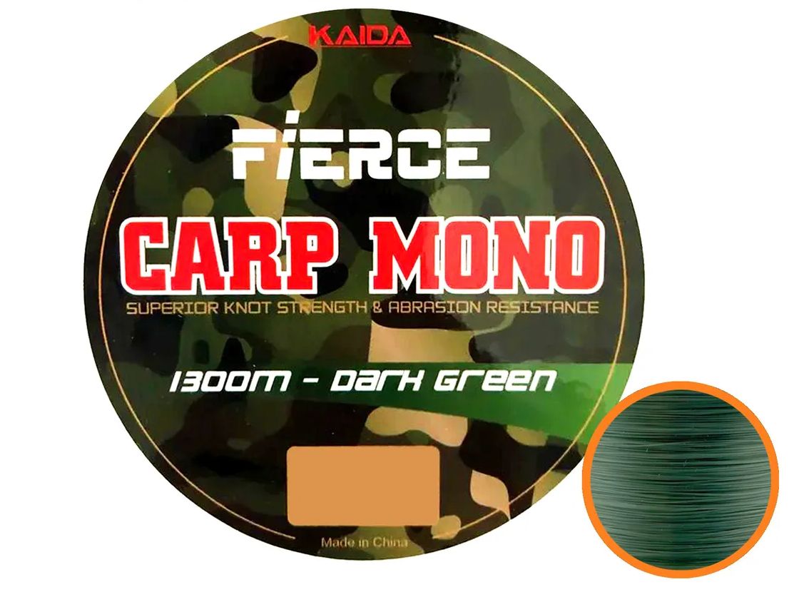 

Леска KAIDA FIERCE Carp Mono 0,35мм 1200м (DARK GREEN)