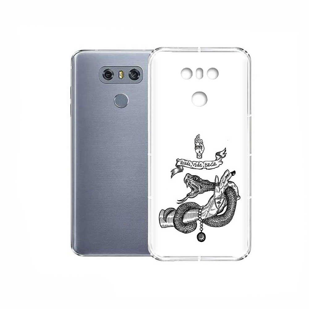 

Чехол MyPads Tocco для LG G6 змея на руке рисунок, Прозрачный, Tocco