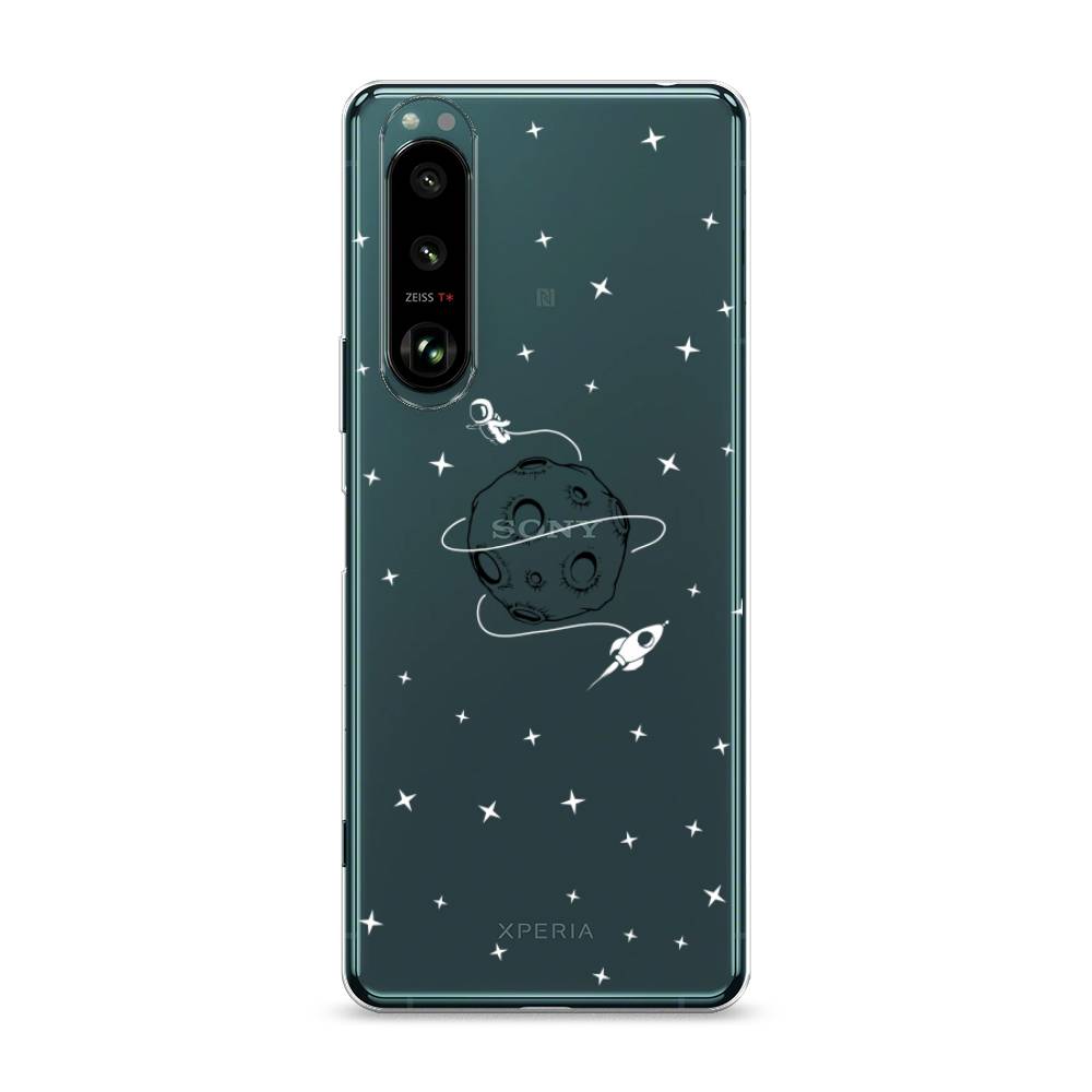 

Чехол на Sony Xperia 1 III "Полет вокруг луны", Белый;серый;черный, 54850-2