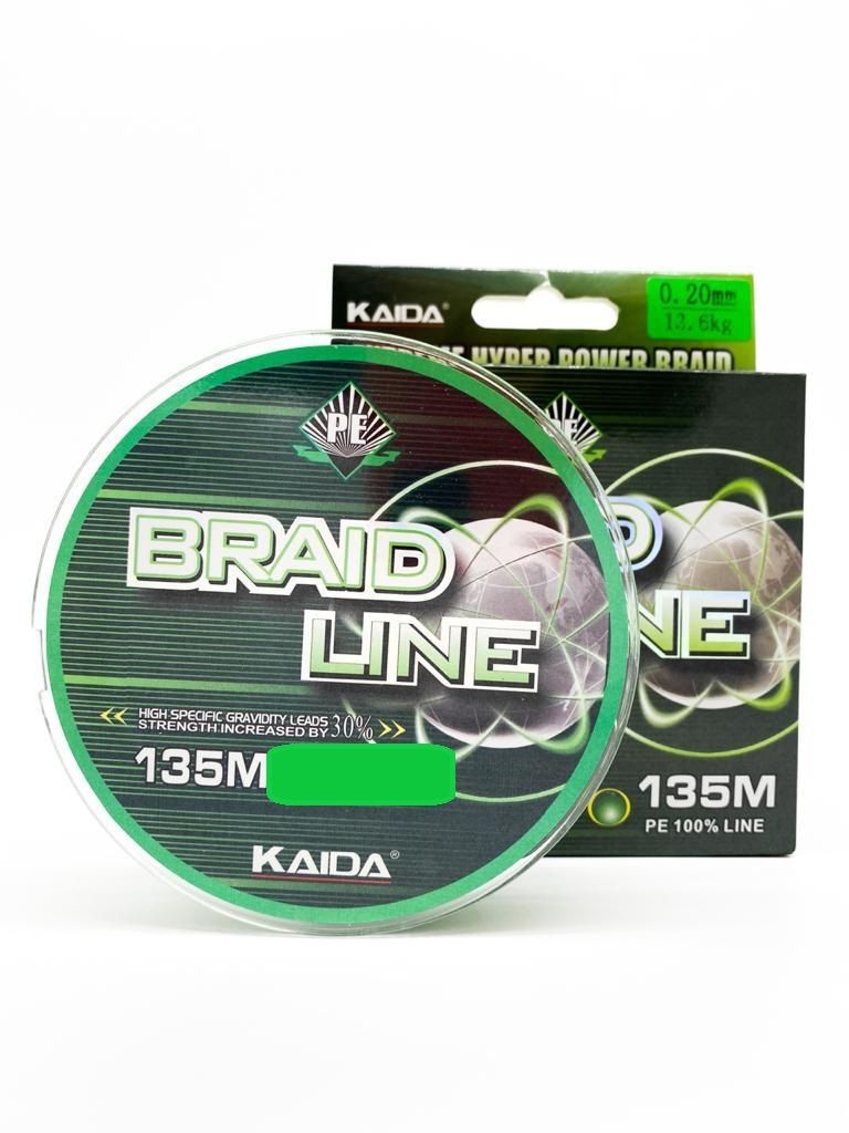 

Плетеный шнур KAIDA BRAID LINE (зеленый) 135м 0.20мм 13.6кг