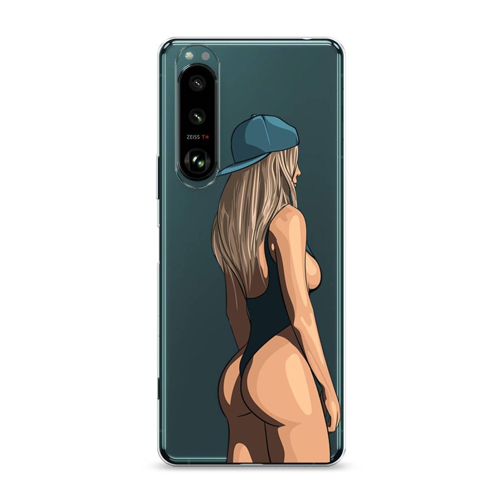 

Чехол на Sony Xperia 1 III "Девушка в черном купальнике", Зеленый;бежевый;черный, 54850-6