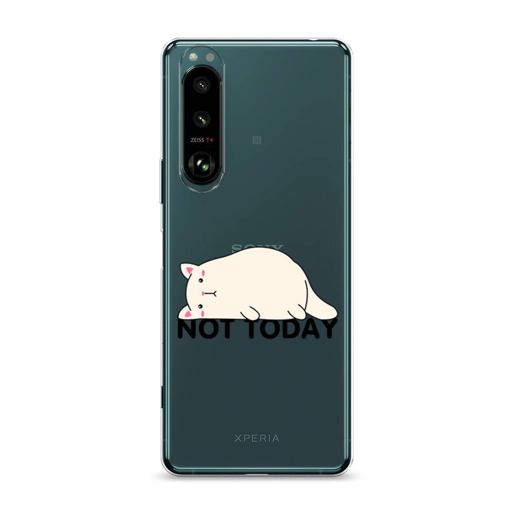 

Чехол на Sony Xperia 1 III "Cat not today", Белый;розовый;черный, 54850-1