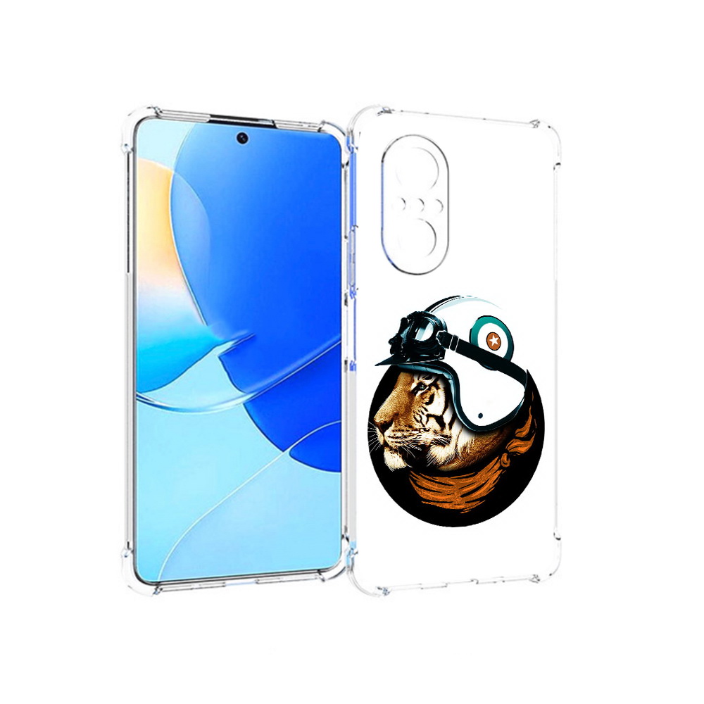 

Чехол MyPads Tocco для Huawei Nova 9 SE Тигр в шлеме, Прозрачный, Tocco