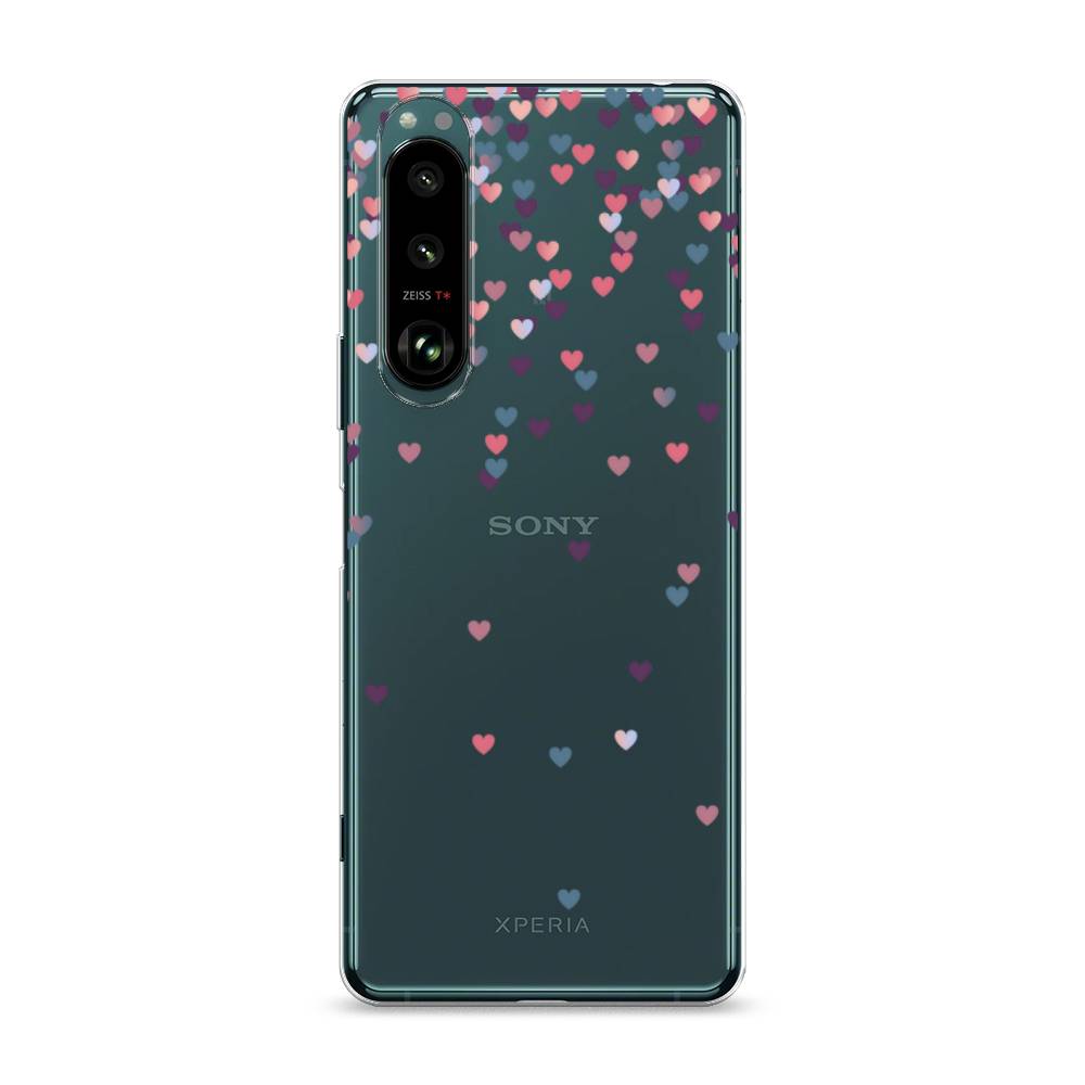 

Чехол на Sony Xperia 1 III "Посыпка сердечки", Розовый;фиолетовый, 54850-3