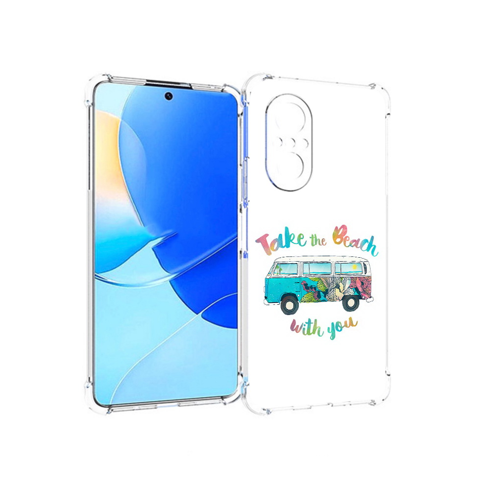 

Чехол MyPads Tocco для Huawei Nova 9 SE Хиппи автобус, Прозрачный, Tocco