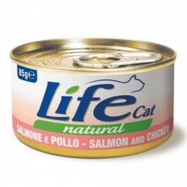 Консервы для кошек Life Natural, лосось с курицей в бульоне, 24шт по 85 г